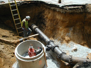 Water main Installation in Lakeville MA